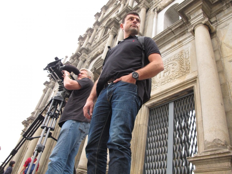 Filming in Italy