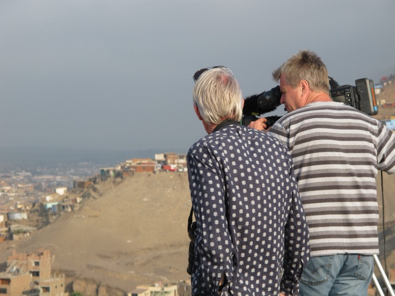 Filming in Peru