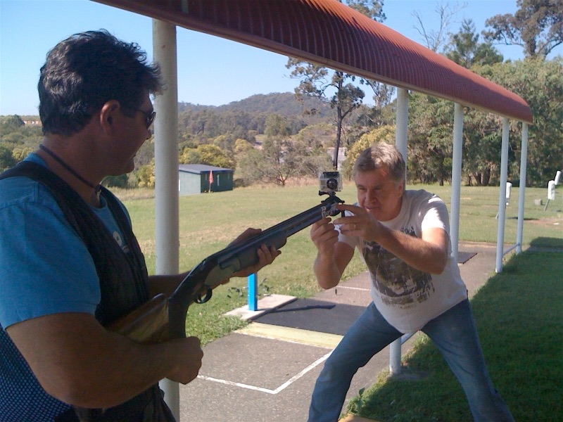 Ray Blewitt operating camera on set