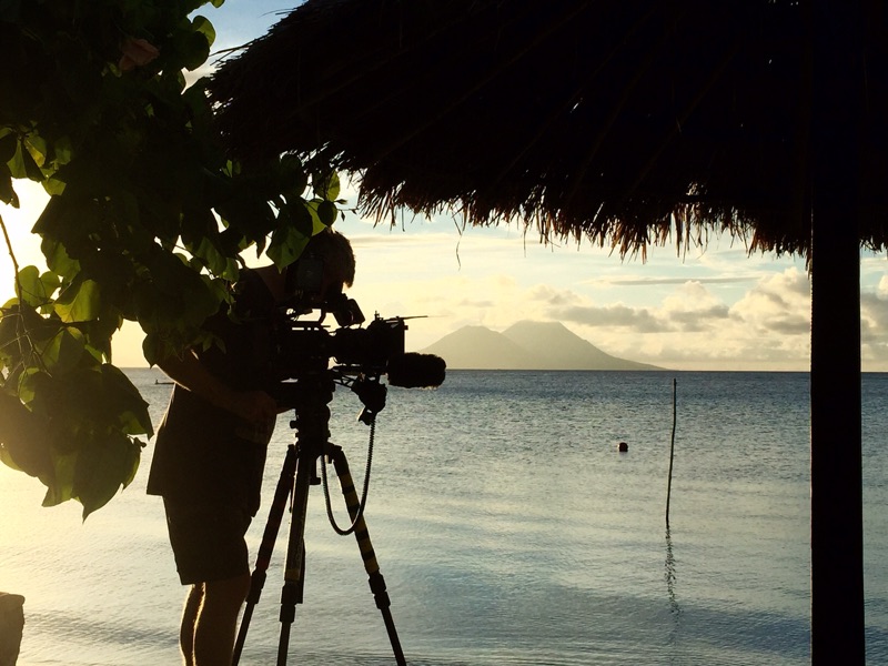 Filming in Papua New Guinea